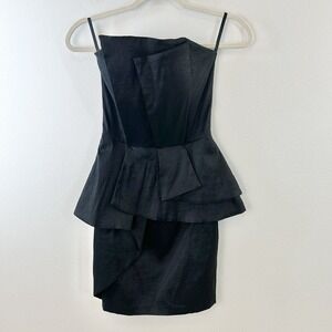 Cache Dress Womens 4 Black Strapless Cocktail‎ Mini Party Classic Wedding